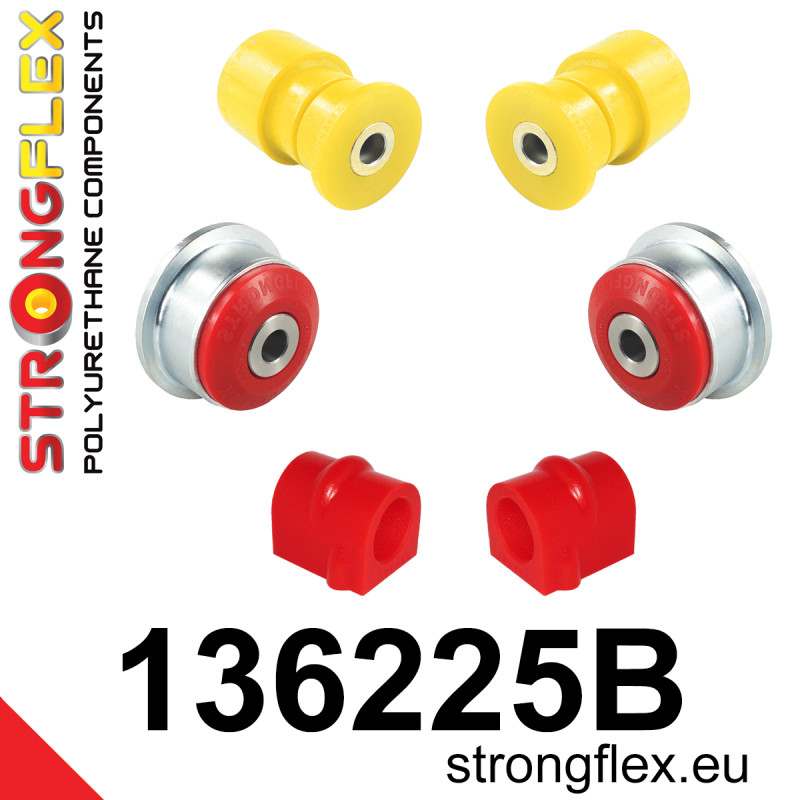 STRONGFLEX|136225B: Front suspension bush kit Opel/Vauxhall Corsa Nova Vita C 00-06 X01 Tigra B 04-09 Meriva A 03-13