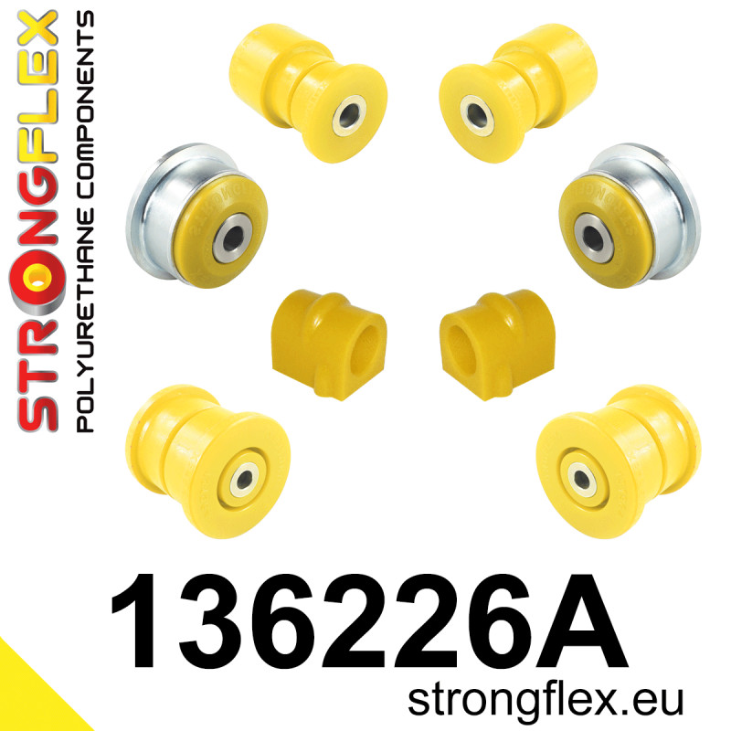 STRONGFLEX|136226A: Vorderachsbuchsen und hinteren Träger Satz SPORT Opel/Vauxhall Corsa Nova Vita C 00-06 X01