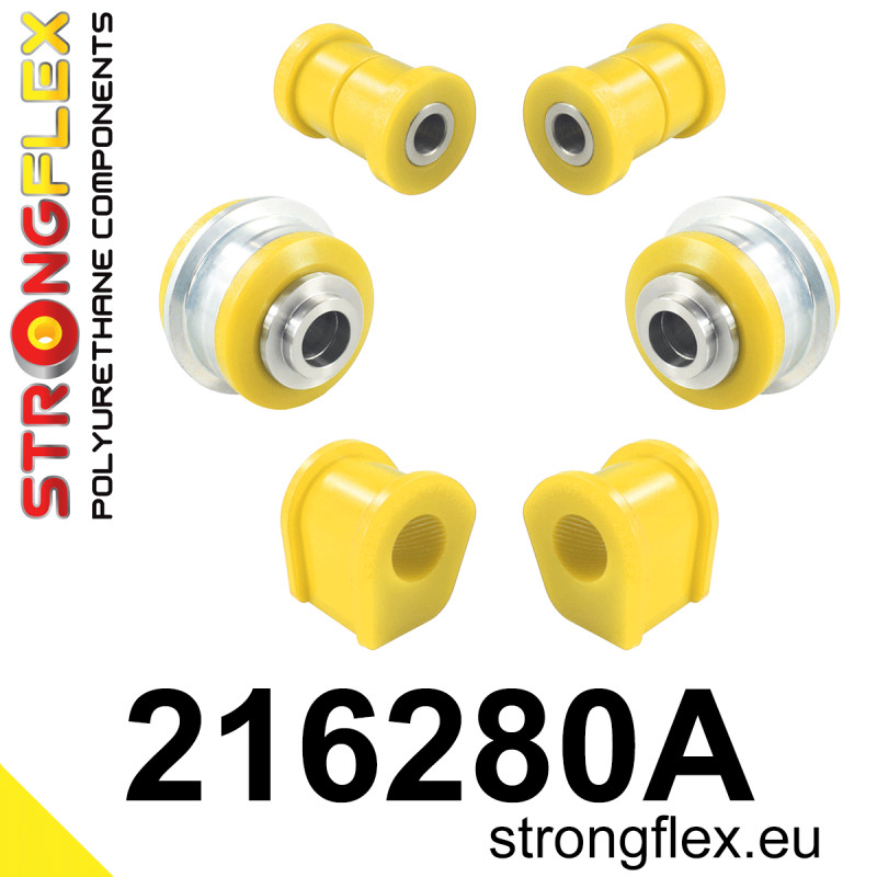 STRONGFLEX|216280A: Front suspension bush kit SPORT Subaru Trezia 10-14 Toyota Yaris II 05-11 P9 III 11-20 P13