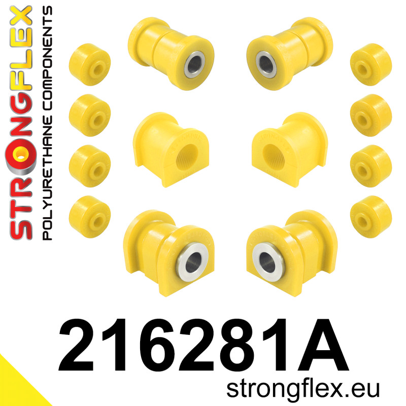 STRONGFLEX|216281A: Front suspension bush kit SPORT Toyota Sera 90-95 EXY1 Starlet EP91/Glanza V 96-99 EP82 GT Turbo