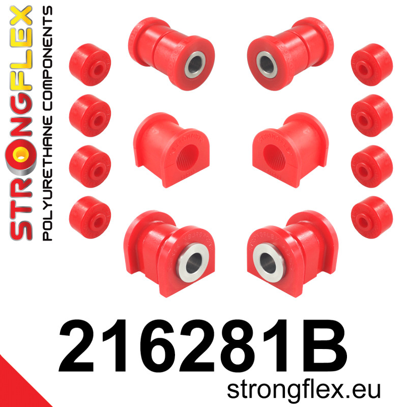 STRONGFLEX|216281B: Front suspension bush kit Toyota Sera 90-95 EXY1 Starlet EP91/Glanza V 96-99 EP82 GT Turbo 89-96