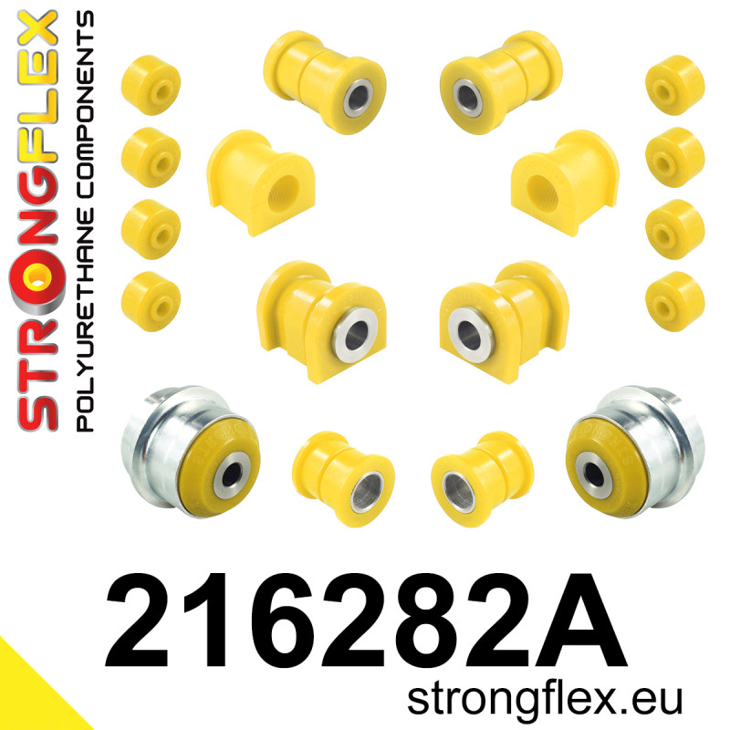 STRONGFLEX|216282A: Front suspension and ream beam bush kit SPORT Toyota Starlet EP91/Glanza V 96-99 Tercel EL5/NL5