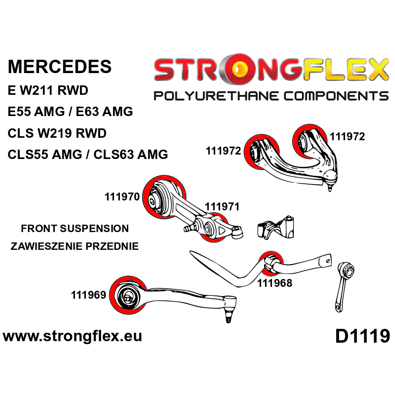 116246B: Front suspension bush kit