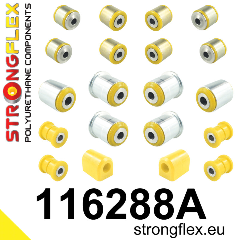 STRONGFLEX|116288A: Hinterachsbuchsen Satz SPORT Mercedes Klasse R 05-12 W251/V251 GL X166 12-15 X164 06-12 GLE