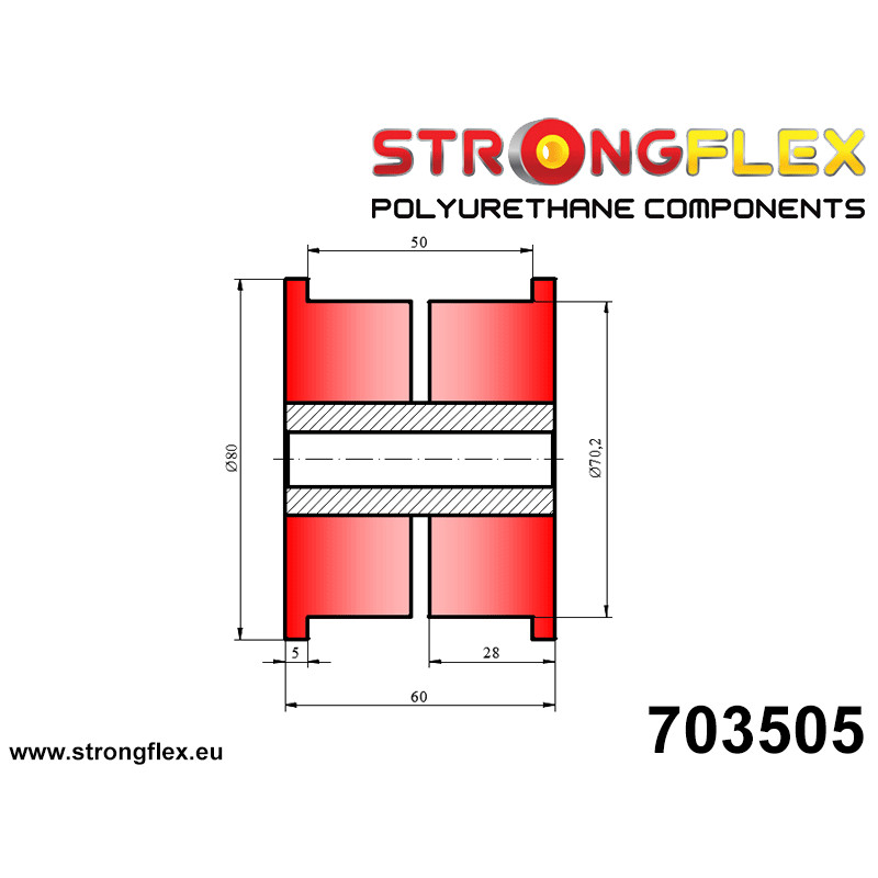 STRONGFLEX|703505: Tuleja uniwersalna 70mm Tuleje