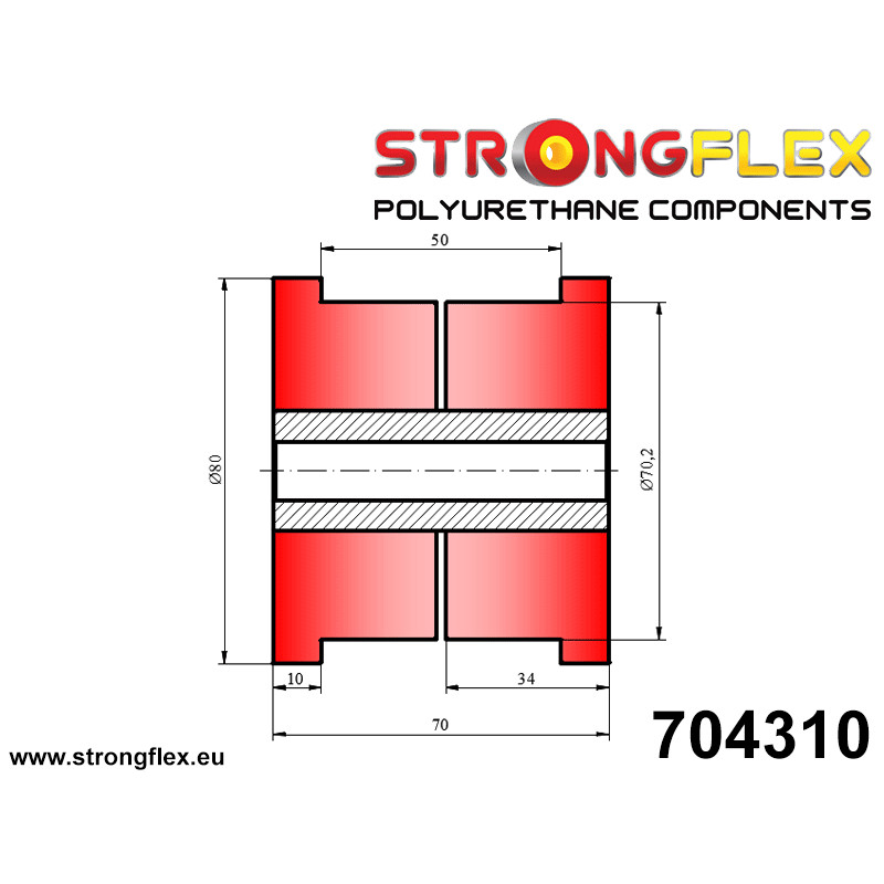 STRONGFLEX|704310: Tuleja uniwersalna 70mm Tuleje