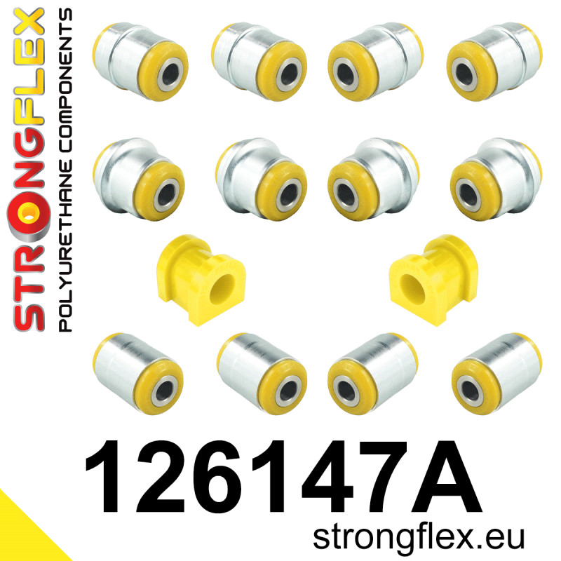 STRONGFLEX|126147A: Hinterachsbuchsen Satz SPORT Citroën C-Crosser 07-12 C4 Aircross 12-17 Mitsubishi ASX I 10-21