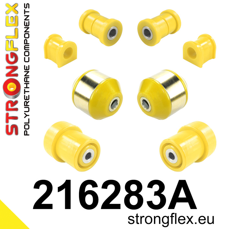 STRONGFLEX|216283A: Polyurethan Buchsensatz für Vorder- und Hinterachse SPORT Toyota Yaris I 99-05 P1 Verso