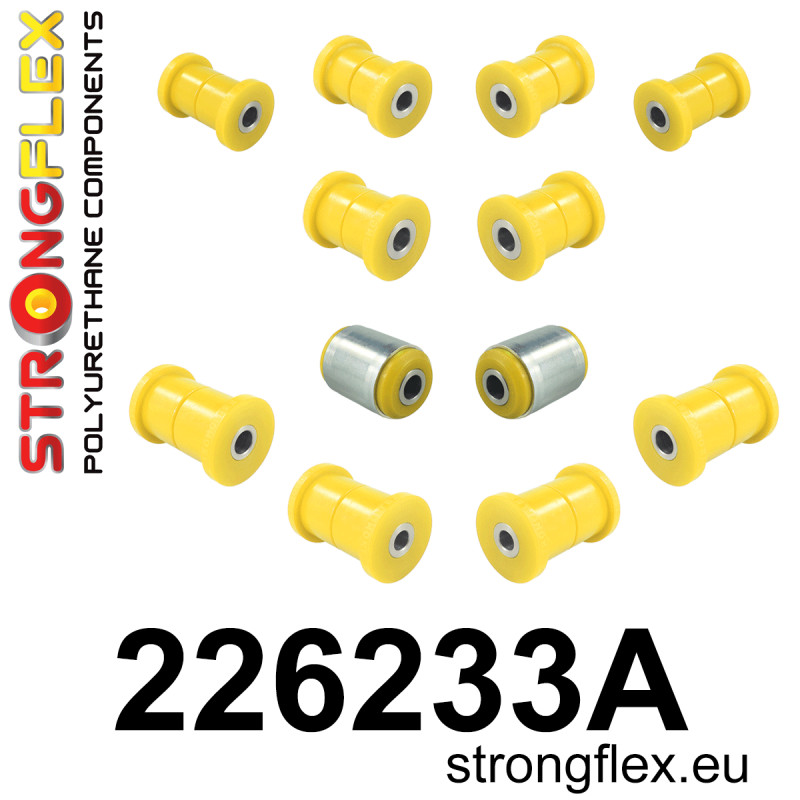 STRONGFLEX|226233A: Polyurethan Buchsensatz für Vorder- und Hinterachse SPORT Volkswagen T4 90-03 Caravelle