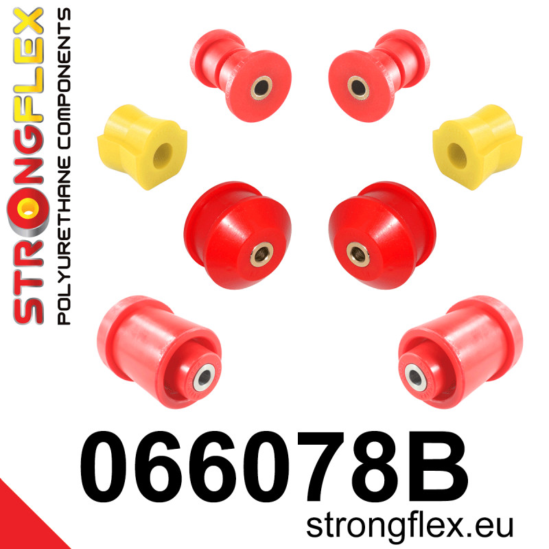 STRONGFLEX|066078B: Front suspension and ream beam bush kit Citroën Nemo 08-17 Fiat Fiorino III/Qubo 07-19 Linea