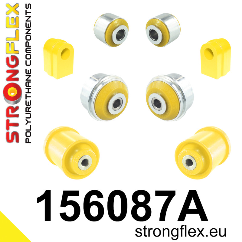 STRONGFLEX|156087A: Front suspension and ream beam bush kit SPORT Renault Mégane III 09-17 10-16