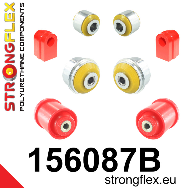 STRONGFLEX|156087B: Front suspension and ream beam bush kit Renault Mégane III 09-17 10-16