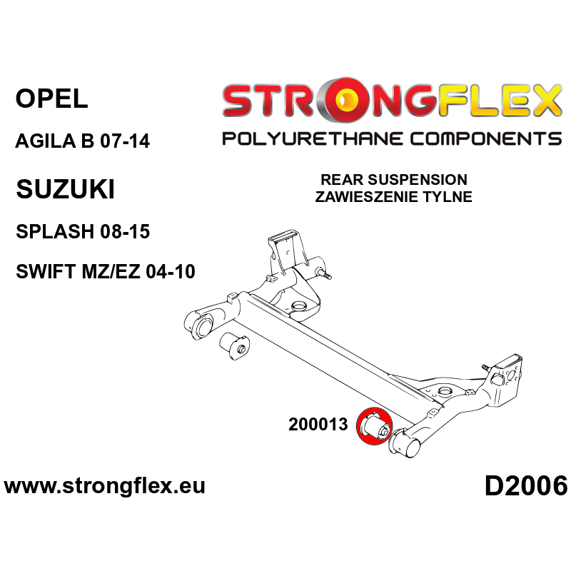 200013A: Rear beam bush SPORT