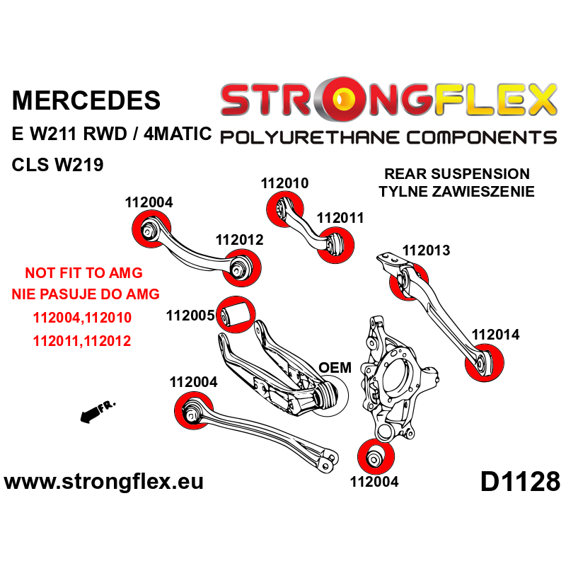 116294A: Full suspension polyurethane bush kit SPORT