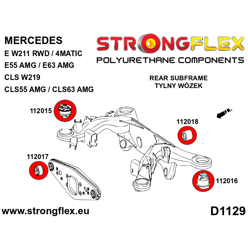 116294A: Full suspension polyurethane bush kit SPORT