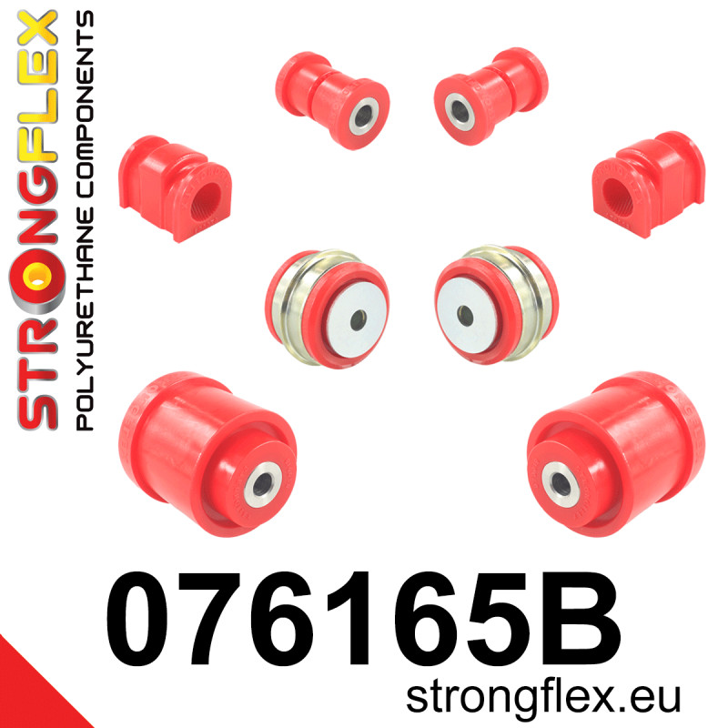 STRONGFLEX|076165B: Zestaw przedniego zawieszenia i tylnej belki Ford Fiesta MK7/ST 08-17 Mazda 2 Demio II 07-14