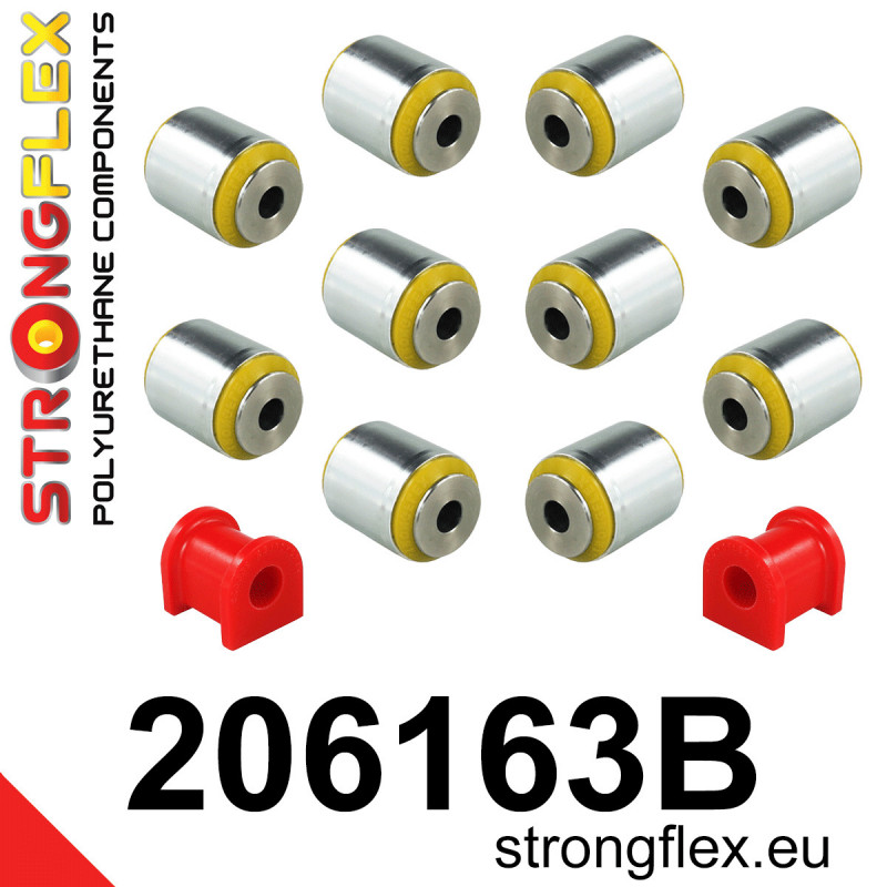 STRONGFLEX|206163B: Hinterachsbuchsen Satz Suzuki Kizashi 09-15 FWD