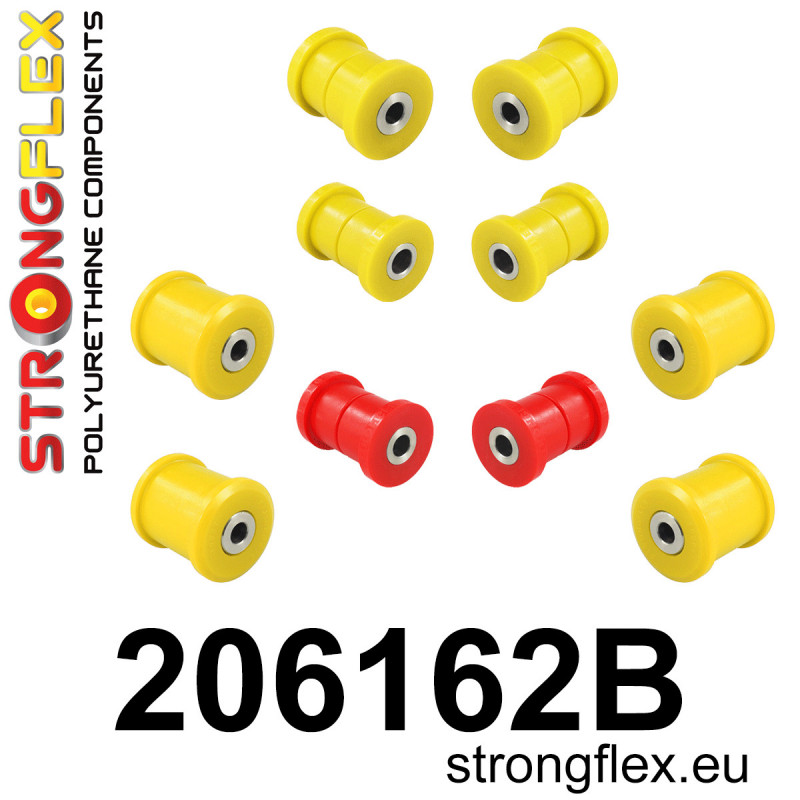 STRONGFLEX|206162B: Polyurethan Buchsensatz für Vorder- und Hinterachse Suzuki X-90 95-97 Vitara I 88-98