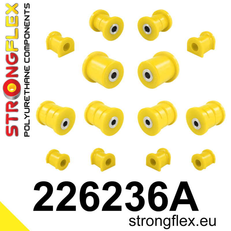 STRONGFLEX|226236A: Full suspension bush kit SPORT Volkswagen T5 03-15 Caravelle Multivan Transporter T6