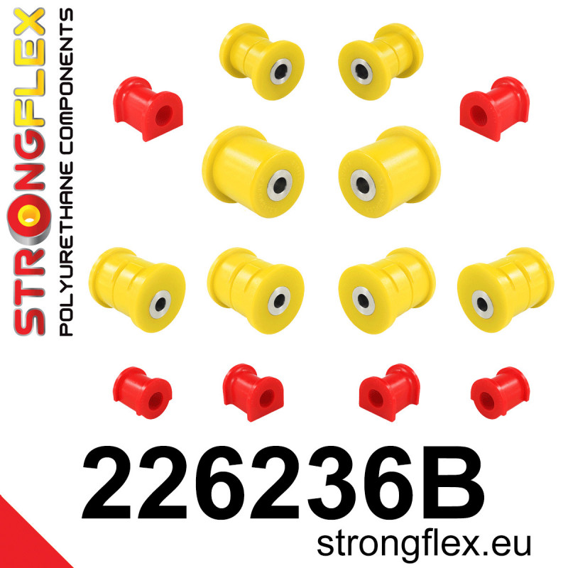 STRONGFLEX|226236B: Full suspension bush kit Volkswagen T5 03-15 Caravelle Multivan Transporter T6