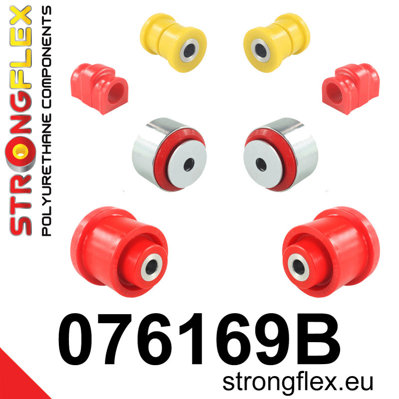 STRONGFLEX|076169B: Zestaw przedniego zawieszenia i tylnej belki Ford Fiesta MK8/ST 17- Puma MK2