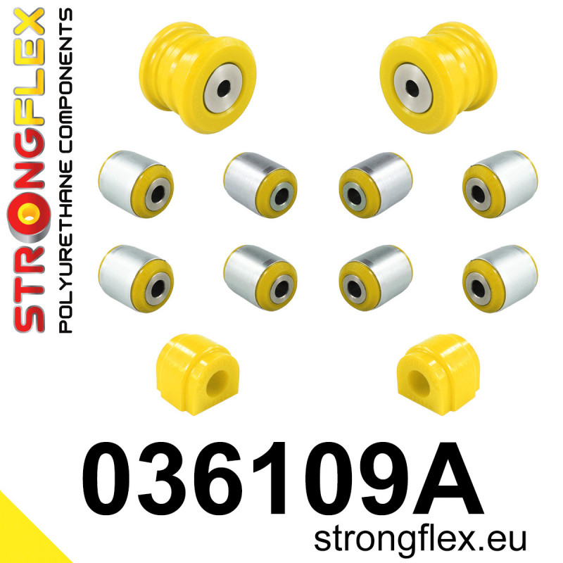 STRONGFLEX|036109A: Hinterachsbuchsen Satz SPORT Mini F55/F56/F57 13- F54 Clubman/F60 Countryman 15- FWD ALL4 BMW