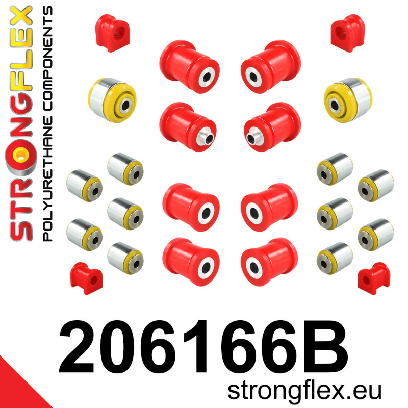 STRONGFLEX|206166B: Full suspension polyurethane bush kit Suzuki Kizashi 09-15