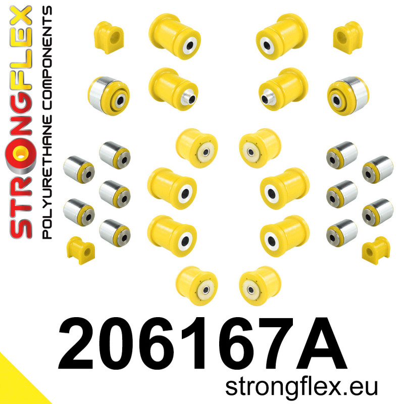 206167A: Full suspension polyurethane bush kit SPORT