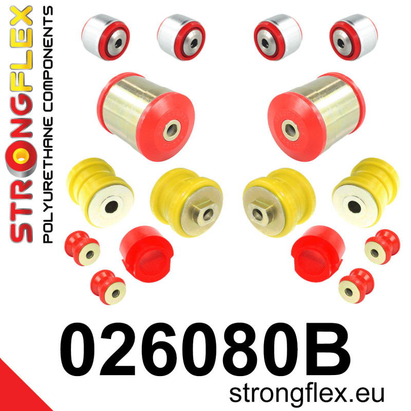 STRONGFLEX|026080B: Front suspension bush kit Audi A6/S6 RS6 C5 97-04 Quattro Allroad FWD A4 S4 RS4 I 95-01 B5 II