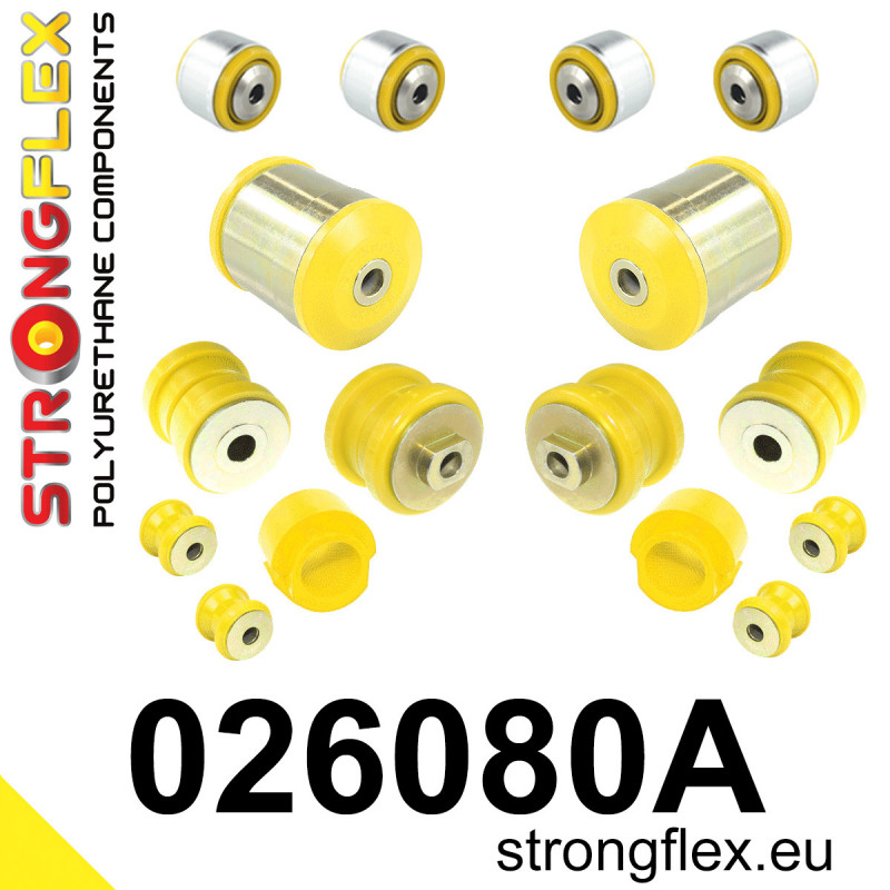 STRONGFLEX|026080A: Front suspension bush kit SPORT Audi A6/S6 RS6 C5 97-04 Quattro Allroad FWD A4 S4 RS4 I 95-01 B5