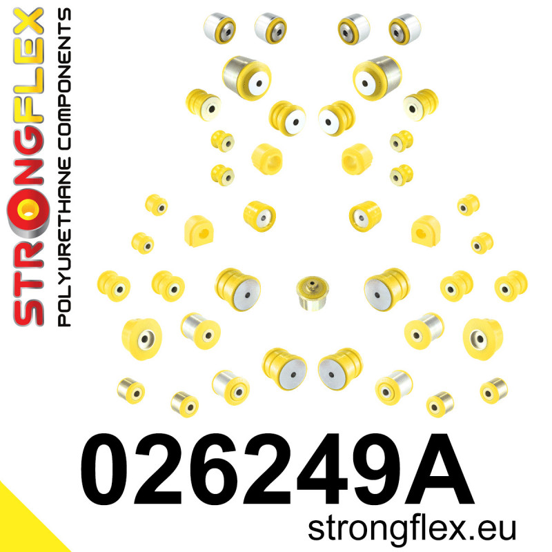 STRONGFLEX|026249A: Full suspension polyurethane bush kit SPORT Audi A4/S4 RS4 IV 07-15 B8 Quattro Allroad A5 S5 RS5