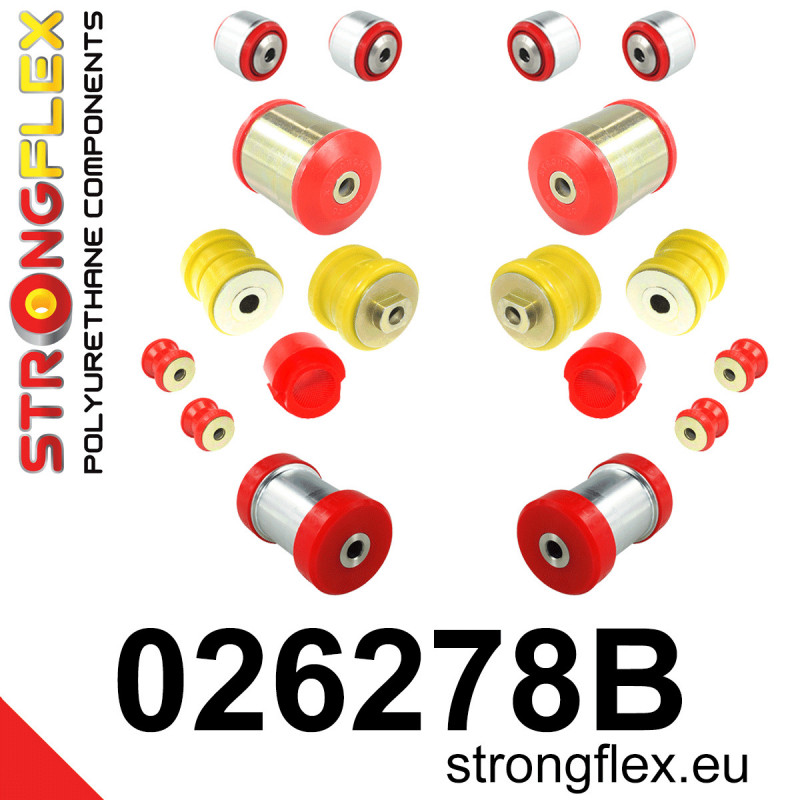 STRONGFLEX|026278B: Zestaw przedniego zawieszenia i tylnej belki Audi A4/S4 RS4 I 95-01 B5