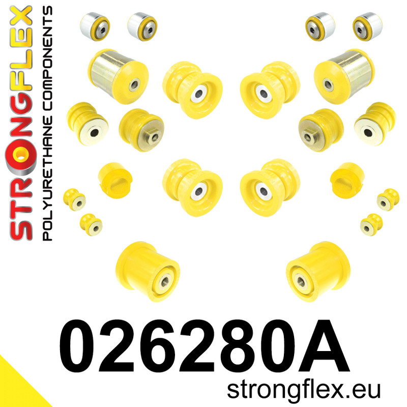 STRONGFLEX|026280A: Full suspension bush kit SPORT Audi A6/S6 RS6 C5 97-04 FWD Škoda Superb I 02-08 3U Volkswagen