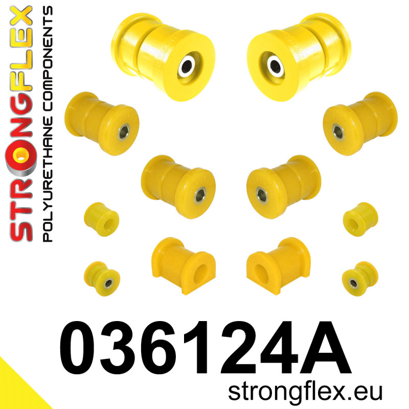 STRONGFLEX|036124A: Hinterachsbuchsen Satz SPORT BMW Seria 5 II 81-88 E28 6 I 76-89 E24 82-89 7 77-86 E23