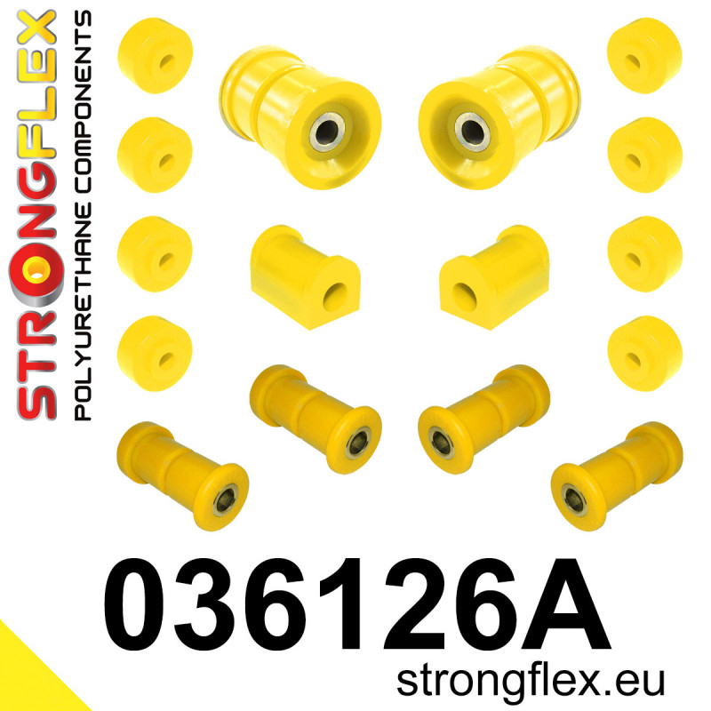 STRONGFLEX|036126A: Hinterachsbuchsen Satz SPORT BMW Seria 6 I 76-89 E24 75-82 E3/E9 68-77 5 72-81