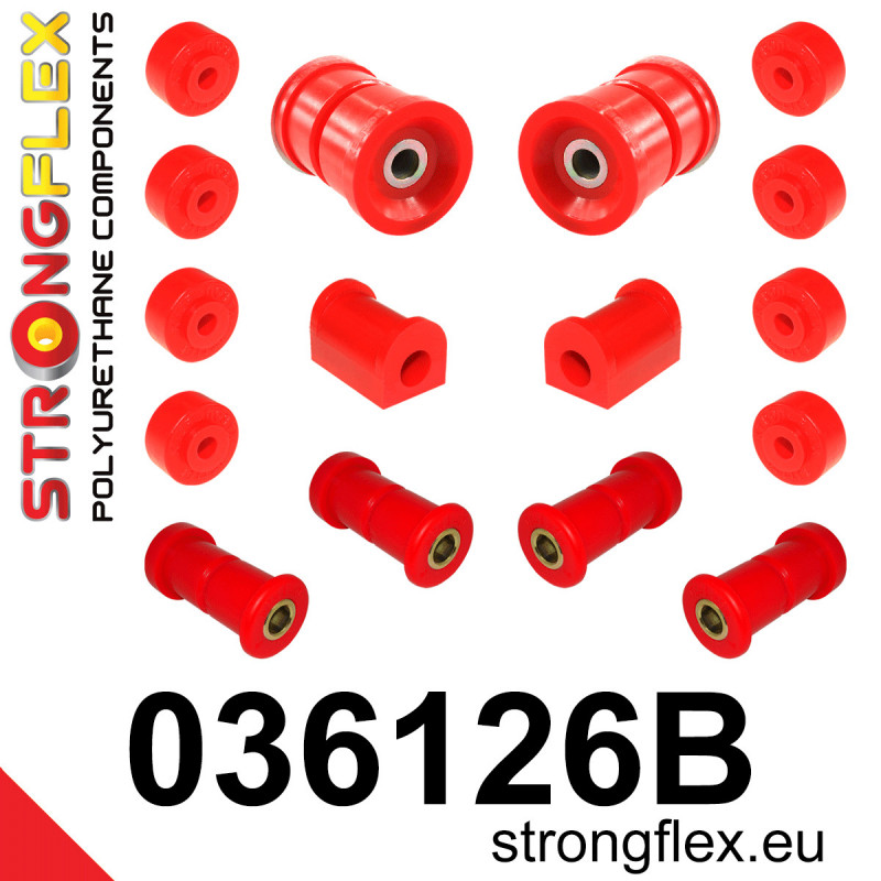 STRONGFLEX|036126B: Hinterachsbuchsen Satz BMW Seria 6 I 76-89 E24 75-82 E3/E9 68-77 5 72-81