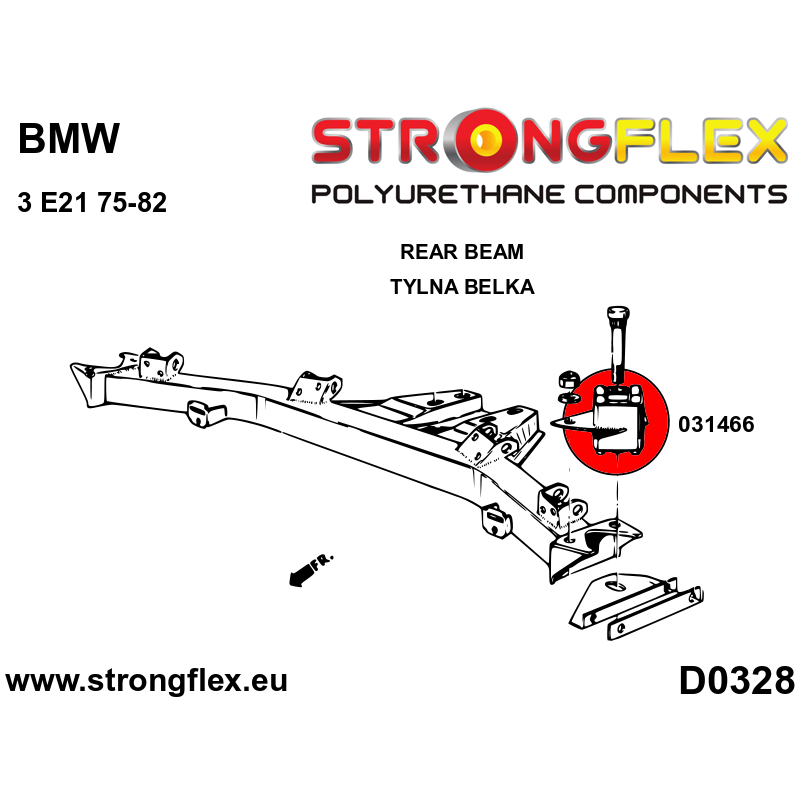 STRONGFLEX|036098A: Full suspension polyurethane bush kit SPORT BMW Seria 3 I 75-82 diagram scheme:D0328