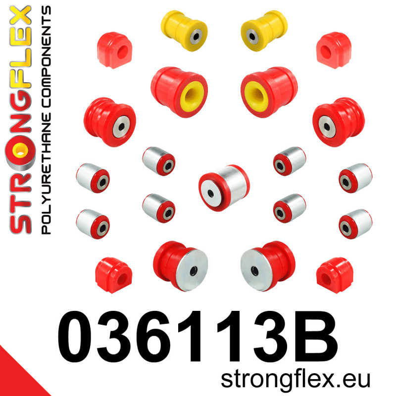 STRONGFLEX|036113B: Full suspension polyurethane bush kit Mini F54 Clubman/F60 Countryman 15- ALL4 BMW Seria 1 III