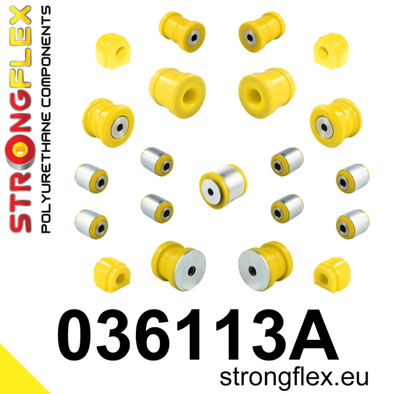 STRONGFLEX|036113A: Full suspension polyurethane bush kit SPORT Mini F54 Clubman/F60 Countryman 15- ALL4 BMW Seria 1