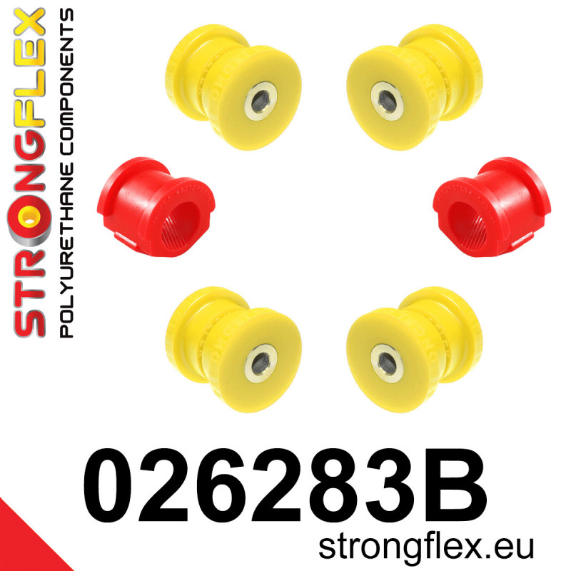 STRONGFLEX|026283B: Front suspension bush kit Audi 80/90 S2 RS2 B2 78-86 FWD Quattro Coupe B3 86-91 B4