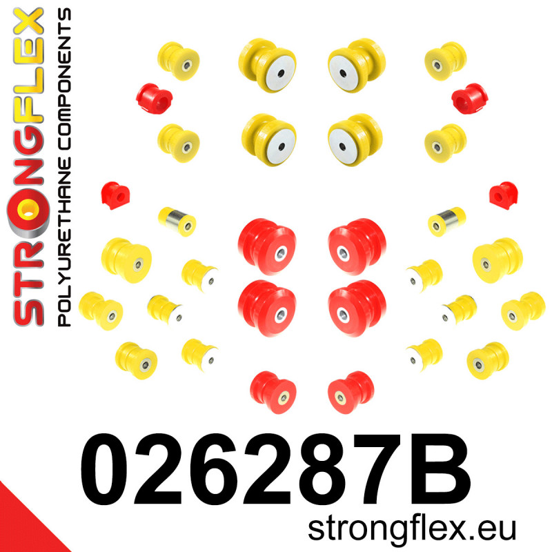 STRONGFLEX|026287B: Full suspension polyurethane bush kit Audi 80/90 S2 RS2 B4 91-96