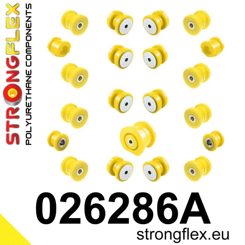 STRONGFLEX|026286A: Full suspension polyurethane bush kit SPORT Audi 80/90 S2 RS2 Coupe B3 86-91