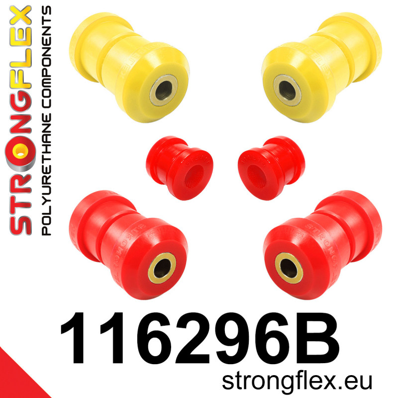 STRONGFLEX|116296B: Front suspension bush kit Mercedes Class E W124 84-97