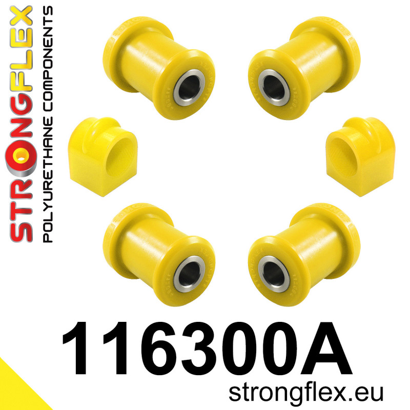 STRONGFLEX|116300A: Rear suspension bush kit SPORT Mercedes W123