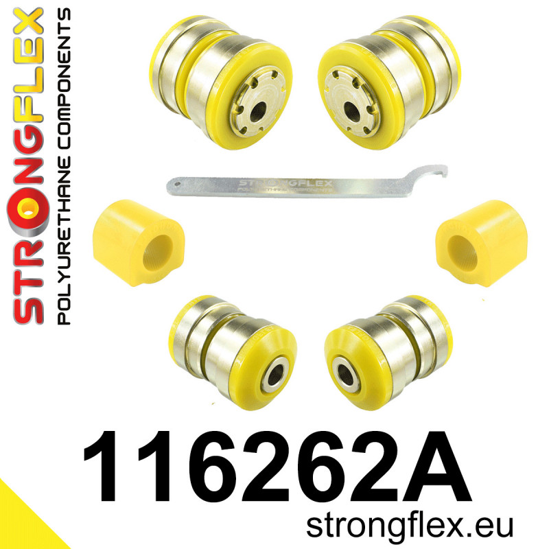 STRONGFLEX|116262A: Front suspension bush kit SPORT Mercedes Class C W204 07-14 RWD E C207/A207