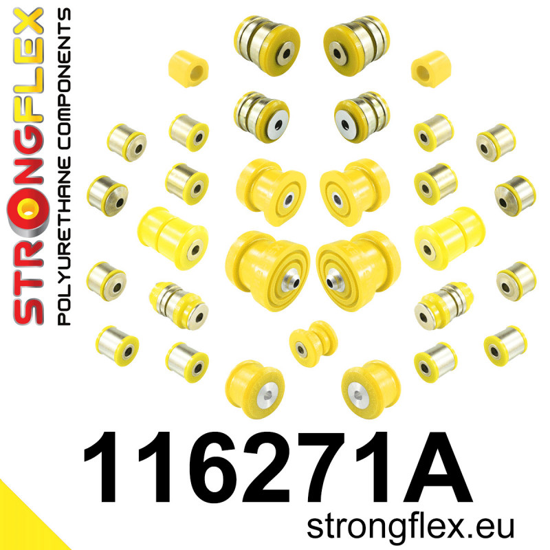 STRONGFLEX|116271A: Full suspension polyurethane bush kit SPORT Mercedes Class C W204 07-14 4MATIC E C207/A207