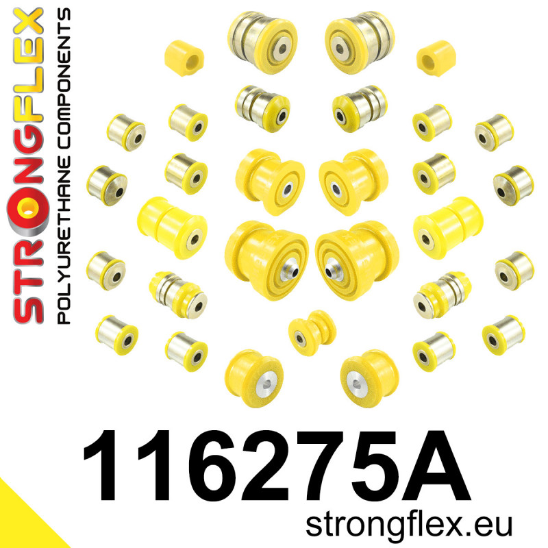 STRONGFLEX|116275A: Full suspension polyurethane bush kit SPORT Mercedes Class E W212 09-16 RWD CLS-Class C218