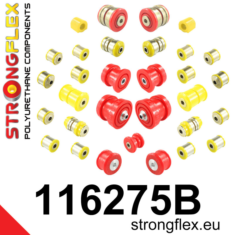 STRONGFLEX|116275B: Full suspension polyurethane bush kit Mercedes Class E W212 09-16 RWD CLS-Class C218