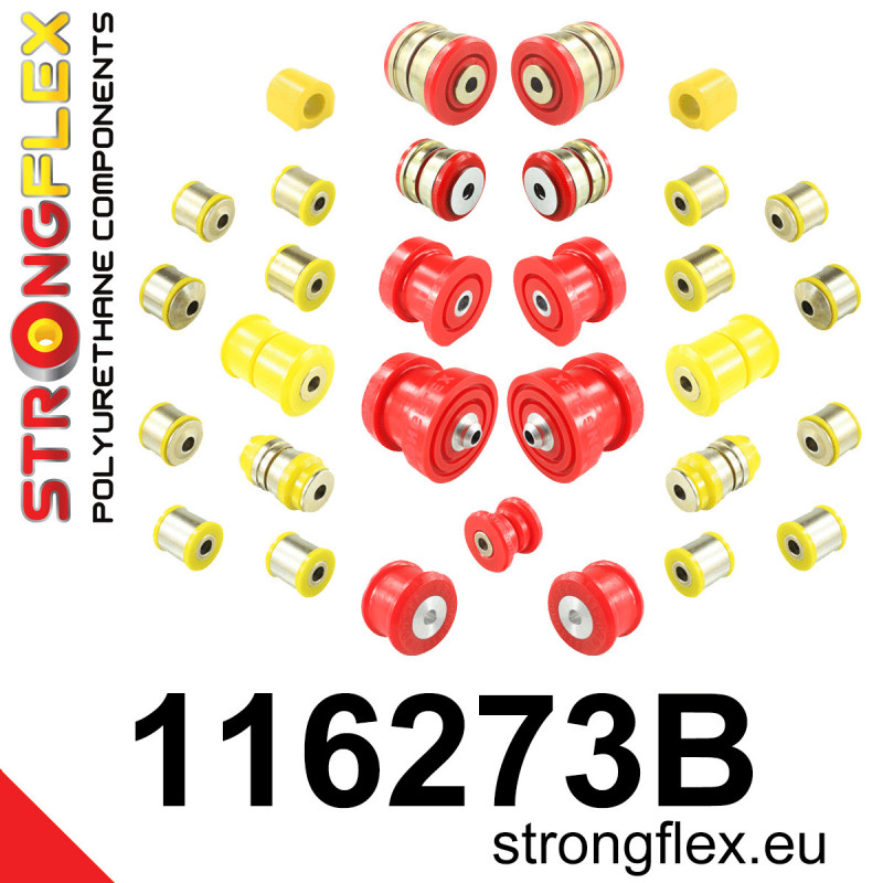 STRONGFLEX|116273B: Full suspension polyurethane bush kit Mercedes Class E W212 09-16 4MATIC CLS-Class C218