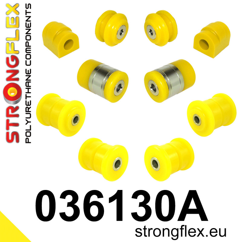 STRONGFLEX|036130A: Rear suspension bush kit SPORT BMW Seria 5 IV 95-03 E39 Sedan